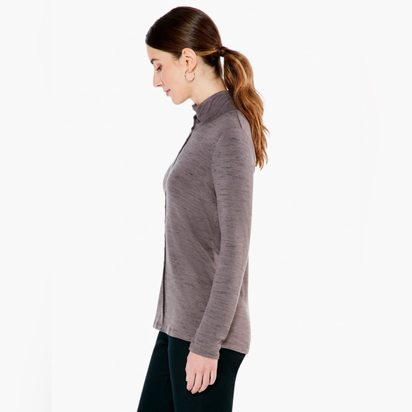 Nic + Zoe Spacedye Button Turtleneck - size XL - NWT - brown - Picture 5 of 10